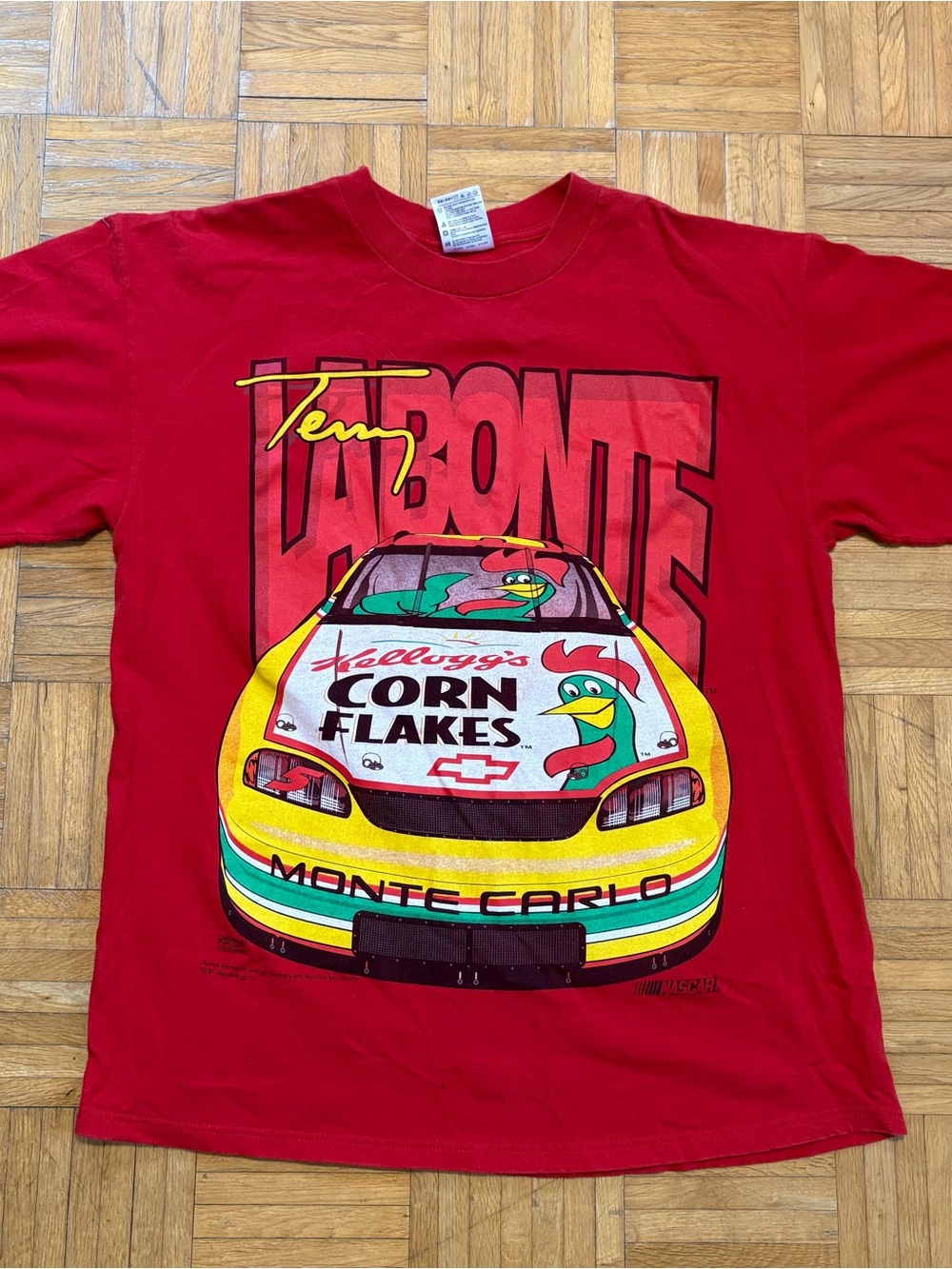 Vintage 1999 NASCAR Terry Labonte Kelloggs Graphic Shirt